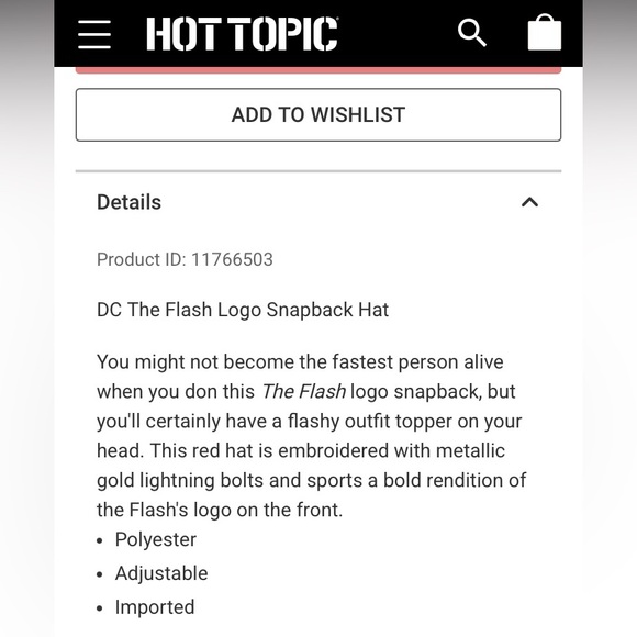 DC The Flash Logo Snapback Hat - Picture 10 of 11